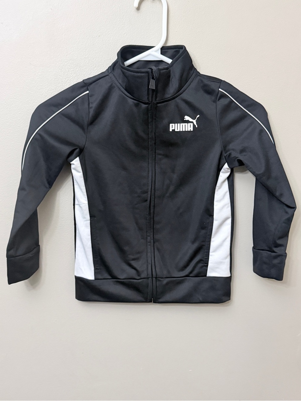 PUMA Kids 2-Piece Full Zip Track Jacket and Pants Tracksuit Set Black
